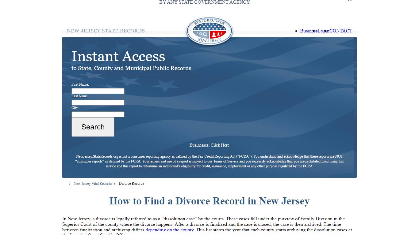 How to Find a Divorce Record in New Jersey